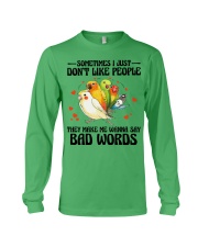 Parrot say bad words parrot lovers Long Sleeve Tee tile