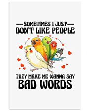 Parrot say bad words parrot lovers Vertical Poster tile