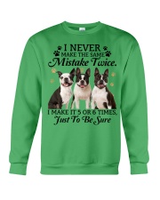 fn 8 boston terrier make mistake twice Crewneck Sweatshirt tile