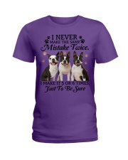 fn 8 boston terrier make mistake twice Ladies T-Shirt tile