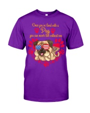 You can live without pug Gift for you Classic T-Shirt tile