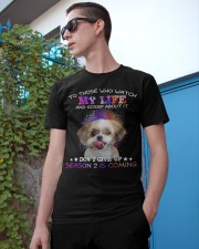 Shih Tzu Don't Gossip about my life Classic T-Shirt apparel-classic-tshirt-lifestyle-17