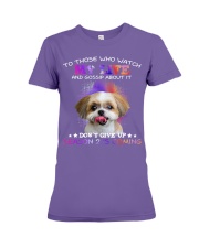 Shih Tzu Don't Gossip about my life Premium Fit Ladies Tee tile