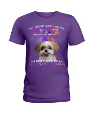 Shih Tzu Don't Gossip about my life Ladies T-Shirt tile
