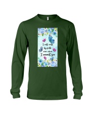 Butterfly i will walk by faith gift for you Long Sleeve Tee tile