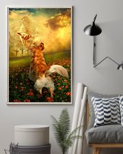 Golden retriever went with God dog moms 11x17 Poster lifestyle-poster-1
