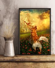 Golden retriever went with God dog moms 11x17 Poster lifestyle-poster-3