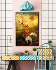 Golden retriever went with God dog moms 11x17 Poster lifestyle-poster-6