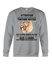 Sloth i am out of order sloth lover Crewneck Sweatshirt front