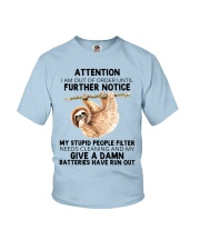 Sloth i am out of order sloth lover Youth T-Shirt tile