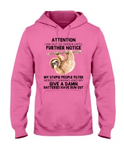 Sloth i am out of order sloth lover Hooded Sweatshirt tile