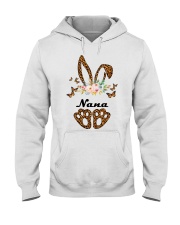 Nana baby bunny family gift personalized Hooded Sweatshirt front