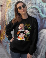 Pig gift xmas drop gift for pig lovers Crewneck Sweatshirt lifestyle-unisex-sweatshirt-front-3