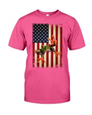 Frog smile flag frog lovers Classic T-Shirt tile