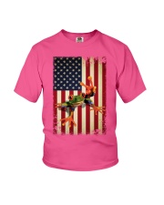 Frog smile flag frog lovers Youth T-Shirt tile