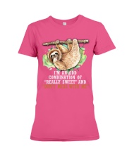Sloth i am a odd sloth lovers Premium Fit Ladies Tee tile