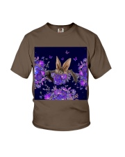 Bat flowers lavenders bat lovers Youth T-Shirt tile
