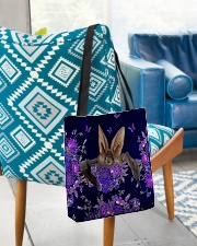 Bat flowers lavenders bat lovers All-over Tote aos-all-over-tote-lifestyle-front-01