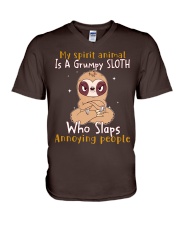 Sloth annoying people sloth lovers V-Neck T-Shirt tile