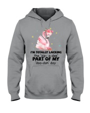 Flamingo i am totally flamingo lovers Hooded Sweatshirt tile