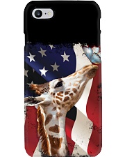 Giraffe butterfly on nose giraffe lover Phone Case tile