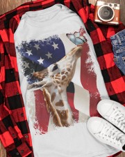 Giraffe butterfly on nose giraffe lover Classic T-Shirt apparel-classic-tshirt-lifestyle-front-163