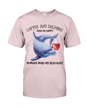 Dolphins And Coffee make me happy Gift for you Premium Fit Mens Tee tile