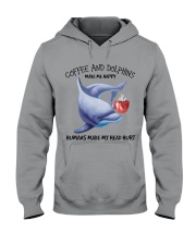 Dolphins And Coffee make me happy Gift for you Hooded Sweatshirt tile