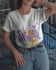 Golden Retriever And Gorgeous Purple Flower - for Golden retriever lover Classic T-Shirt apparel-classic-tshirt-lifestyle-10