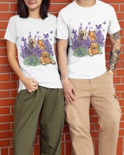 Golden Retriever And Gorgeous Purple Flower - for Golden retriever lover Classic T-Shirt apparel-classic-tshirt-lifestyle-front-150