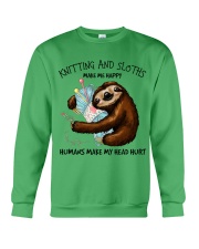Sloths And knitting make me happy Gift for you Crewneck Sweatshirt tile
