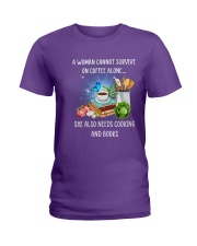 Cooking Coffee and Books gift for you Ladies T-Shirt tile