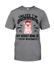 Pig none of your business pig lovers Classic T-Shirt front