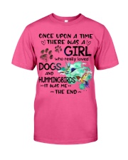 Hummingbirds and dog it was me the end bird lover Classic T-Shirt tile