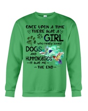 Hummingbirds and dog it was me the end bird lover Crewneck Sweatshirt tile