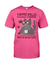 Cat coffee eeffoc cat lover cat mom Classic T-Shirt tile