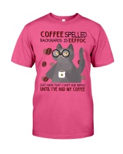 Cat coffee eeffoc cat lover cat mom Premium Fit Mens Tee tile