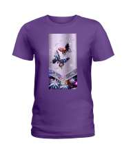 Butterfly love insects bugs lover Ladies T-Shirt tile