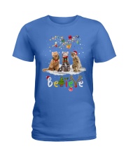 Cat believe gift for cat lovers Ladies T-Shirt tile