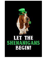Basset hound let the shenanigans begins dog mom Vertical Poster tile