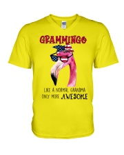Flamingo Only more awesome Gift for you V-Neck T-Shirt tile