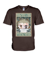 Pig it was me pig lovers V-Neck T-Shirt tile