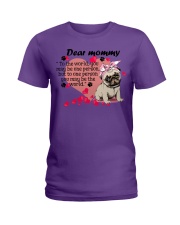Pug Dear Mommy Gift for you Ladies T-Shirt tile