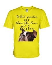 Boston terrier what greater gift V-Neck T-Shirt tile