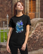 Butterfly blue flowers Classic T-Shirt apparel-classic-tshirt-lifestyle-06