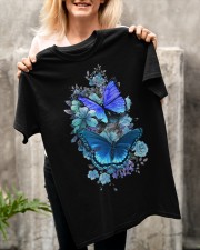 Butterfly blue flowers Classic T-Shirt apparel-classic-tshirt-lifestyle-front-117
