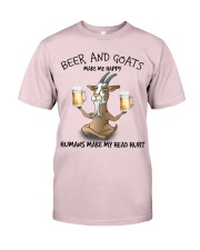 Goat And Beer make me happy Gift for you Premium Fit Mens Tee tile