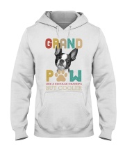 Boston Terrier grand paw dog moms Hooded Sweatshirt tile