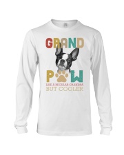 Boston Terrier grand paw dog moms Long Sleeve Tee tile
