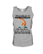 Giraffe getting too old giraffe lover Unisex Tank tile